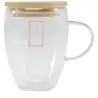 Taza vidrio doble pared 350 ml bambú - Imagen 7
