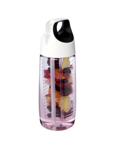 Bidón deportivo en plástico reciclado de 700 ml con tapa Flip e infusor "HydroFruit"