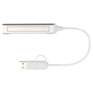 Hub USB 4 puertos aluminio reciclado