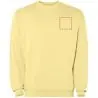 Sudadera cuello redondo unisex lavado ácido canalé - Imagen 10
