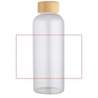 Botella vidrio borosilicato 650 ml tapa bambú