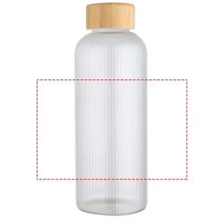Botella vidrio borosilicato 650 ml tapa bambú