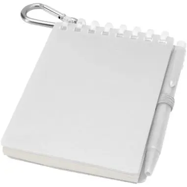 Set de libreta de tapa blanda y bolígrafo de exterior de material reciclado (tinta azul) Ecológica Personalizada 6107051