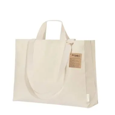 Bolsa algodón reciclado 150 g/m² con fuelle