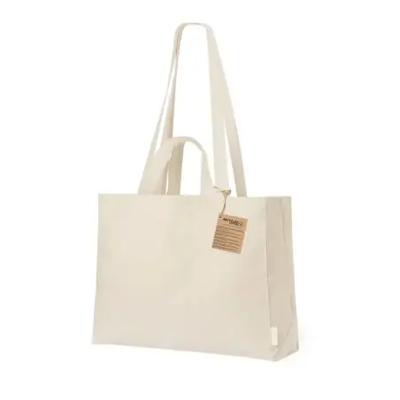 Bolsa algodón reciclado 150 g/m² con fuelle