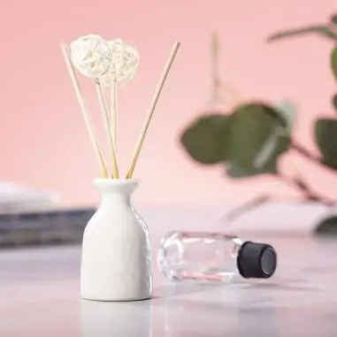 Difusor aromático jazmín cerámica cristal palitos caja
