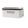 Altavoz cargador inalámbrico bambú caña trigo 10W 3W - Imagen 2