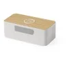 Altavoz cargador inalámbrico bambú caña trigo 10W 3W - Imagen 3