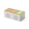 Altavoz cargador inalámbrico bambú caña trigo 10W 3W - Imagen 5