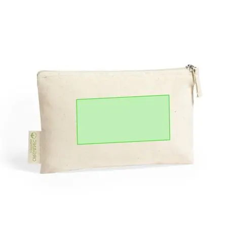 Neceser algodón orgánico 180g/m² cremallera etiqueta eco