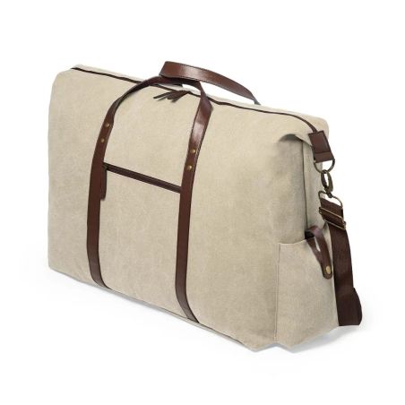 Bolso canvas 480g/m² polipiel cremallera hombro mosquetón