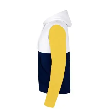Sudadera tricolor con felpa cepillada y capucha