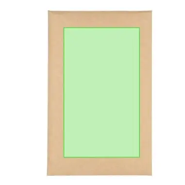 Postal navideña semillas pino adorno madera