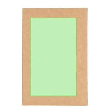 Postal navideña semillas pino adorno madera
