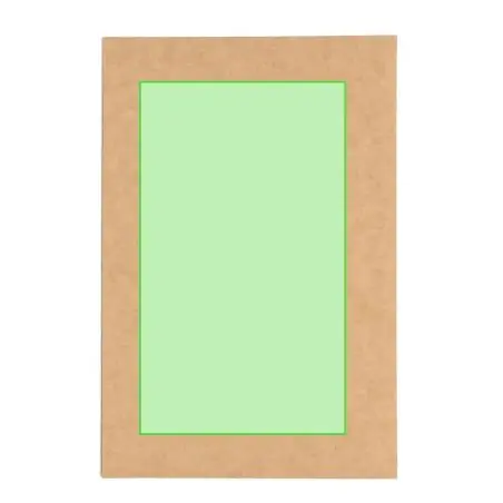 Postal navideña semillas pino adorno madera
