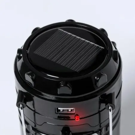 Lámpara solar ABS 1200 mAh linterna 6 LEDs asas plegables