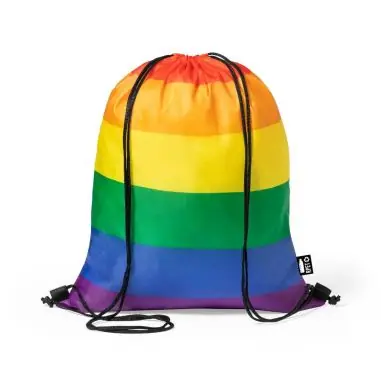 Mochila cuerdas Rainbow multicolor RPET 210T cosido premium
