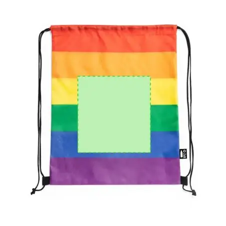 Mochila cuerdas Rainbow multicolor RPET 210T cosido premium