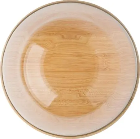 Ensaladera borosilicato 1200 ml con tapa de bambú