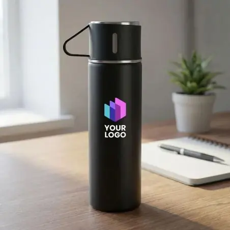 Set termo acero inox 420 ml con 3 tazas