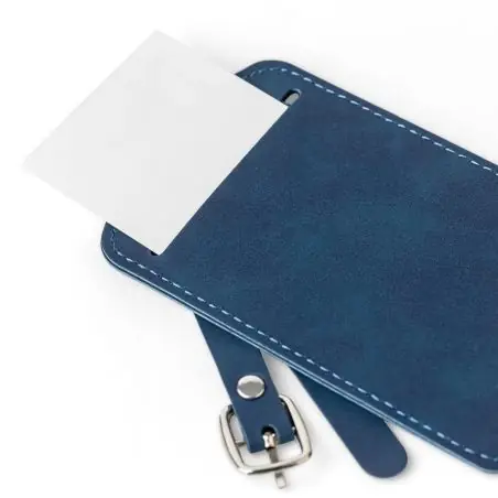 Set porta pasaporte PU reciclado y etiqueta