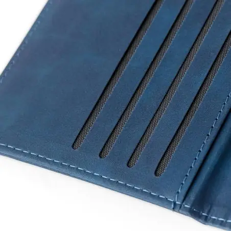 Set porta pasaporte PU reciclado y etiqueta