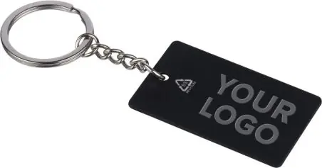 Llavero rectangular de acero inox. reciclado Ecológico Personalizado 101349498