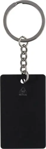 Llavero rectangular de acero inox. reciclado Ecológico Personalizado 101349498