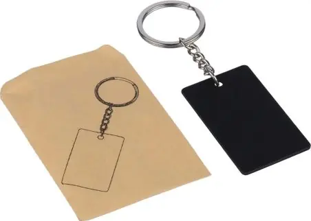 Llavero rectangular de acero inox. reciclado Ecológico Personalizado 101349498