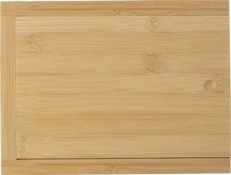 Set queso vino caja bambú FSC 4 piezas acero inox LFGB