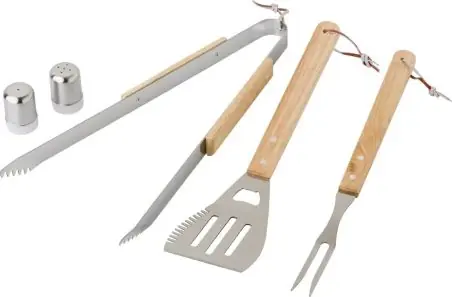 Set de barbacoa Hugo | Inox | Ecológica Personalizada 102631