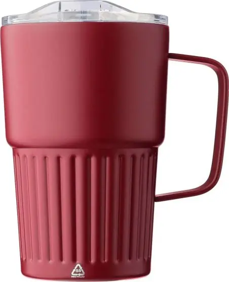 Taza termo inox reciclado 450 ml asa tapa deslizante RCS