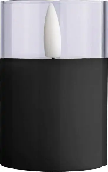 Vela LED PP con soporte vidrio 100 horas