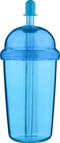 Vaso rPET Glow 500 ml tapa rosca pajita silicona frío