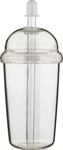 Vaso rPET Glow 500 ml tapa rosca pajita silicona frío