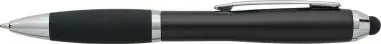 Bolígrafo ABS reciclado grip caucho stylus negro
