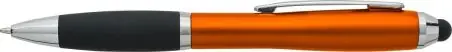 Bolígrafo ABS reciclado grip caucho stylus negro