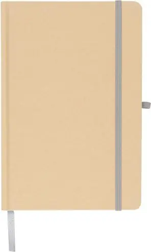 Cuaderno Kraft A5 80p 70gsm aluminio efecto espejo FSC