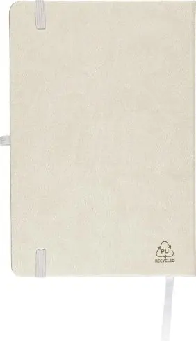 Cuaderno PU reciclado A5 80p 70gsm FSC grabado relieve