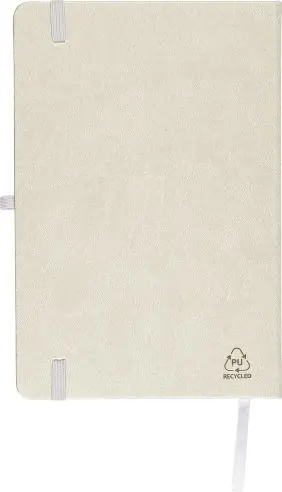 Cuaderno PU reciclado A5 80p 70gsm FSC grabado relieve