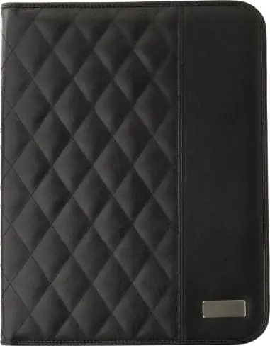 Portadocumentos A4 PU acolchado rombos bloc 25 hojas