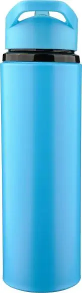 Bidón acero reciclado Zeno 500 ml con pajita