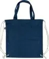 Bolsa mochila denim reciclado cordones 40x38 asas largas - Imagen 11