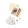 Set juegos madera baraja francesa dados estuche deslizante - Imagen 5