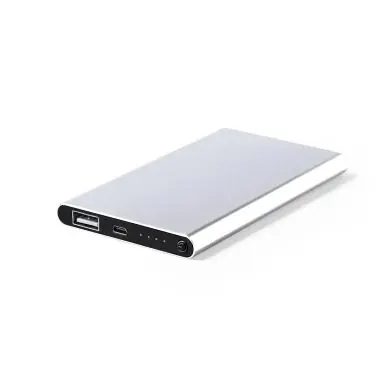 Batería externa aluminio 4000 mAh USB Tipo C indicador LED