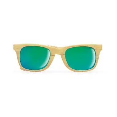 Gafas de sol efecto madera lentes espejo