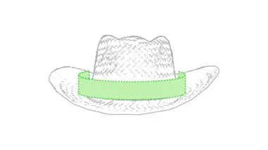 Sombrero paja cinta interior agujeros ventilación