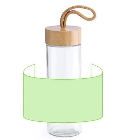 Tarro de cristal con tapa de bambú 420 ml