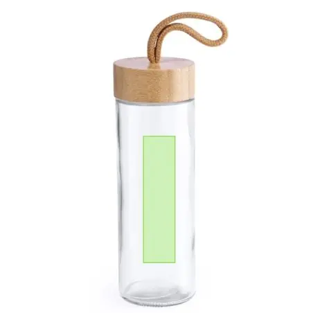 Tarro de cristal con tapa de bambú 420 ml