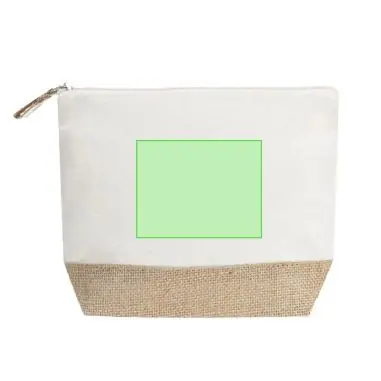 Neceser de yute laminado y algodón 170 g/m² 5x16x21 cm